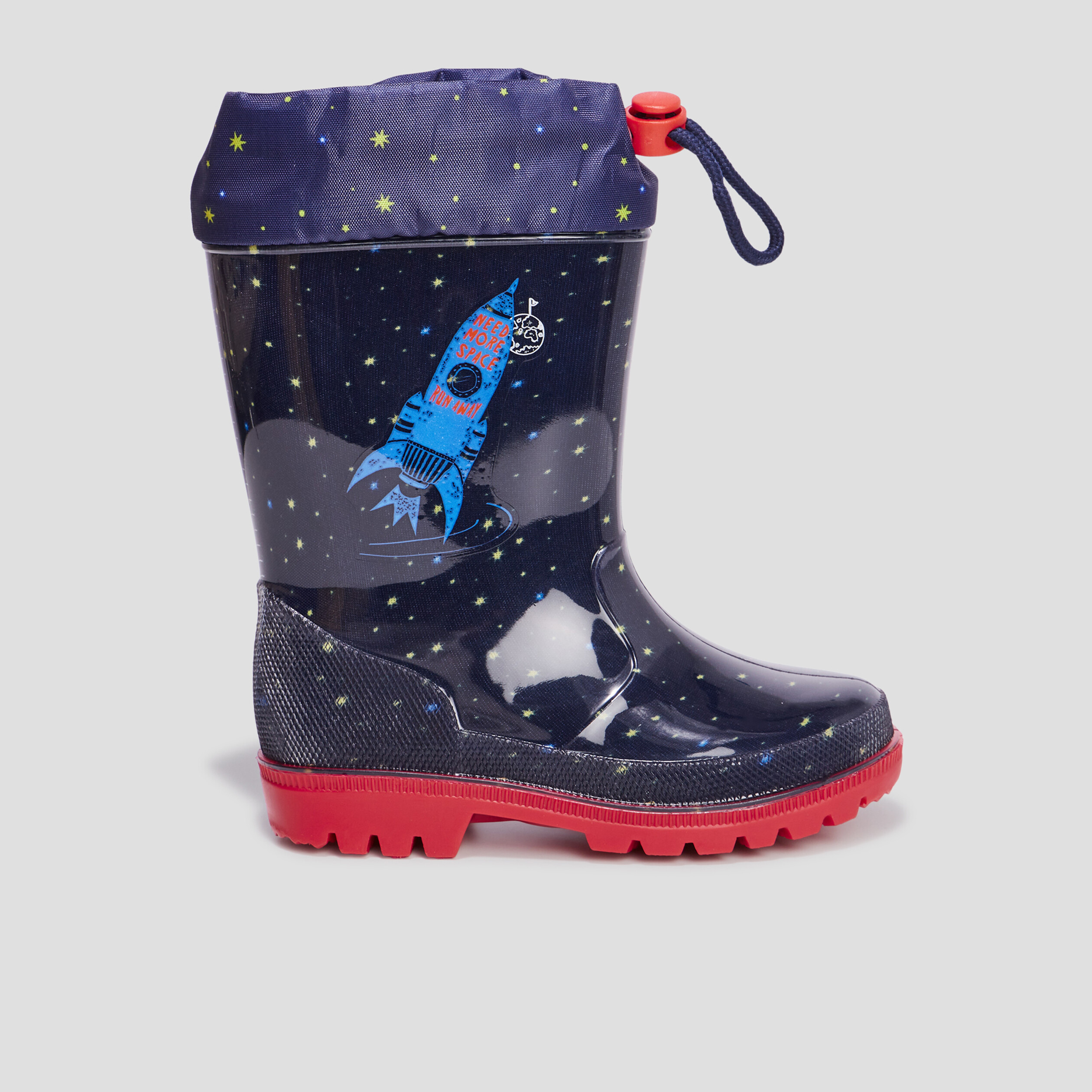 Bottes de pluie haut à coulisse bleu marine garçon | La Halle