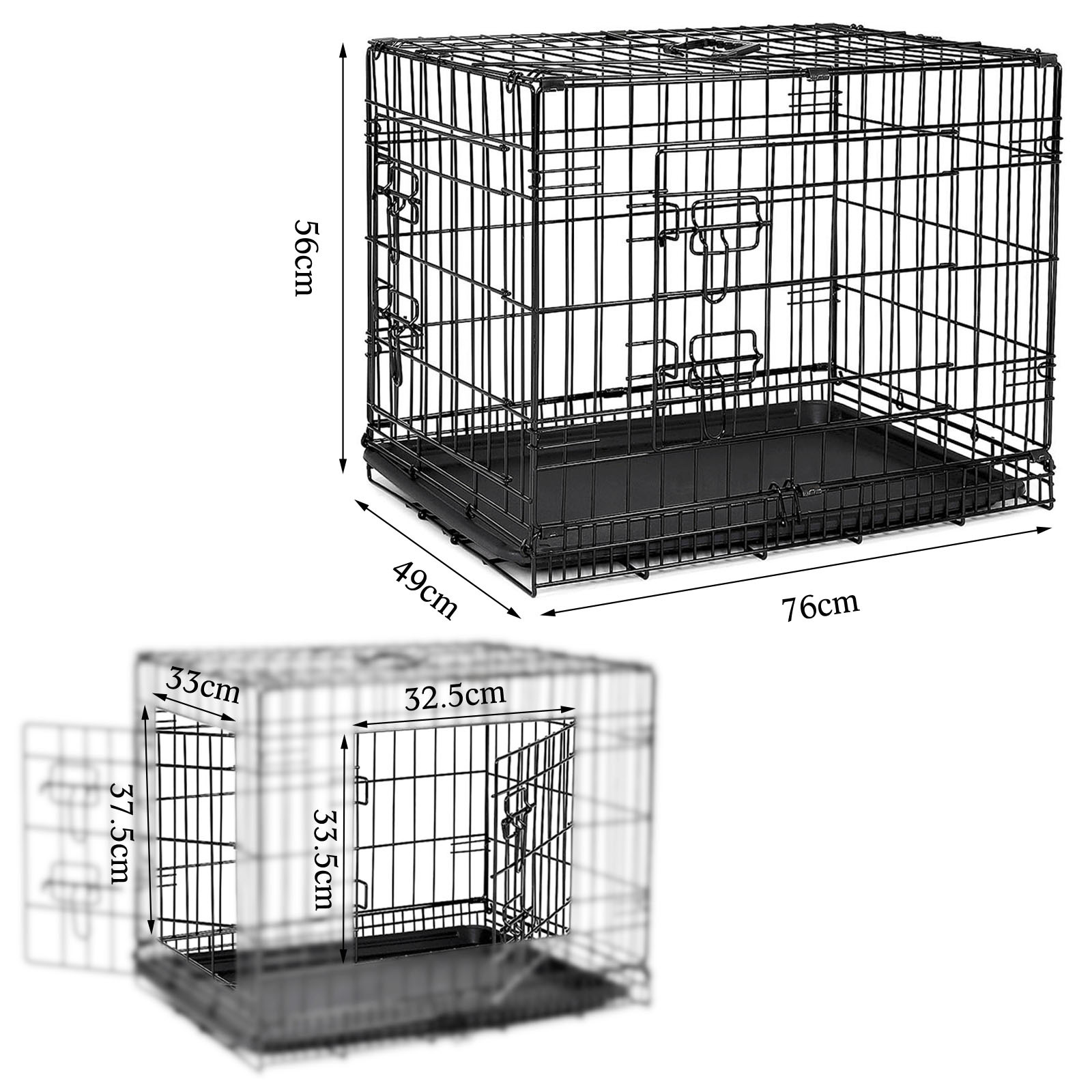 Lionto Transportboxen & Gitterboxen Lionto Hundetransportkäfig Tiertransportbox Hundebox Größe (S) 45x31x36 cm L