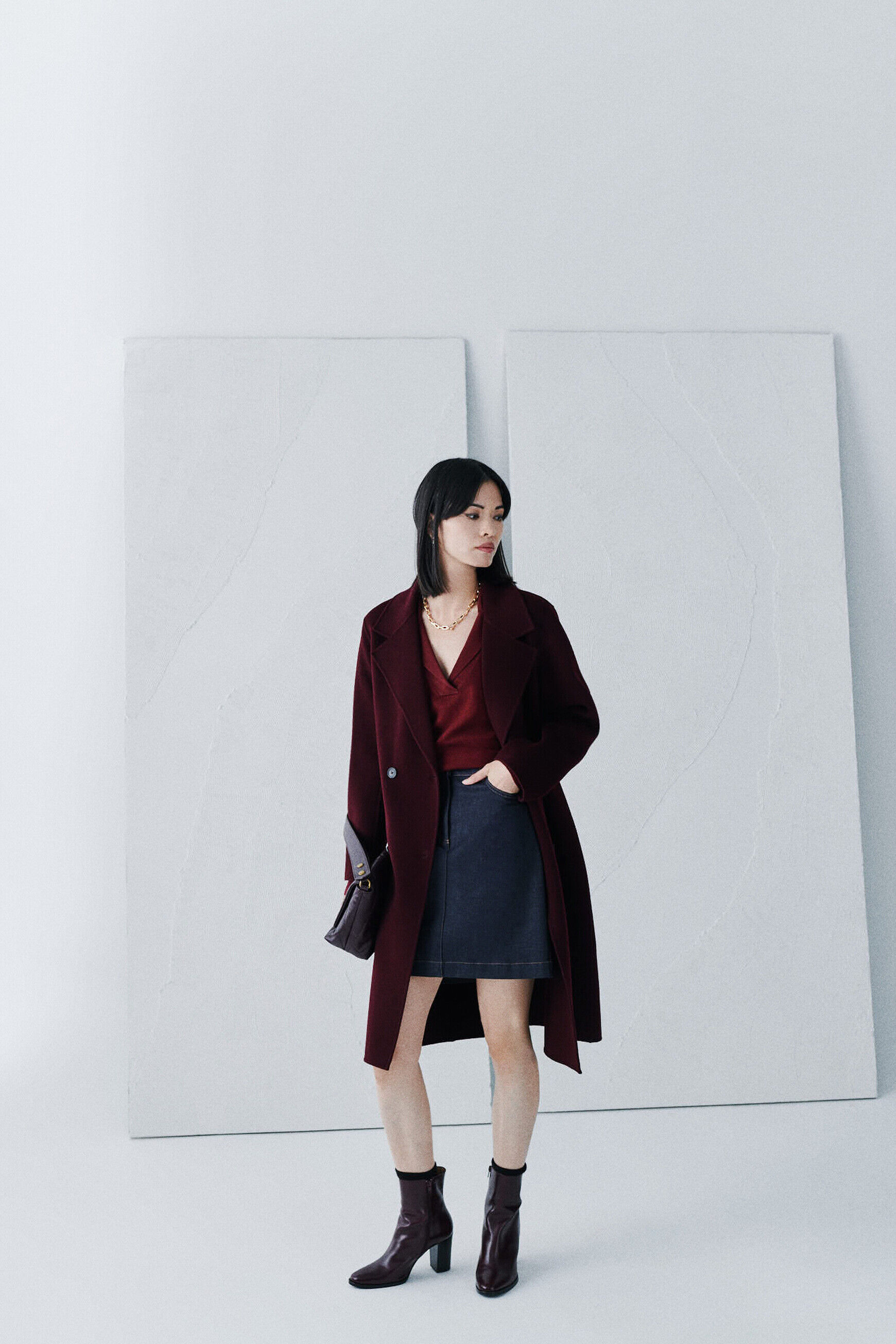 Manteau grenard prune femme