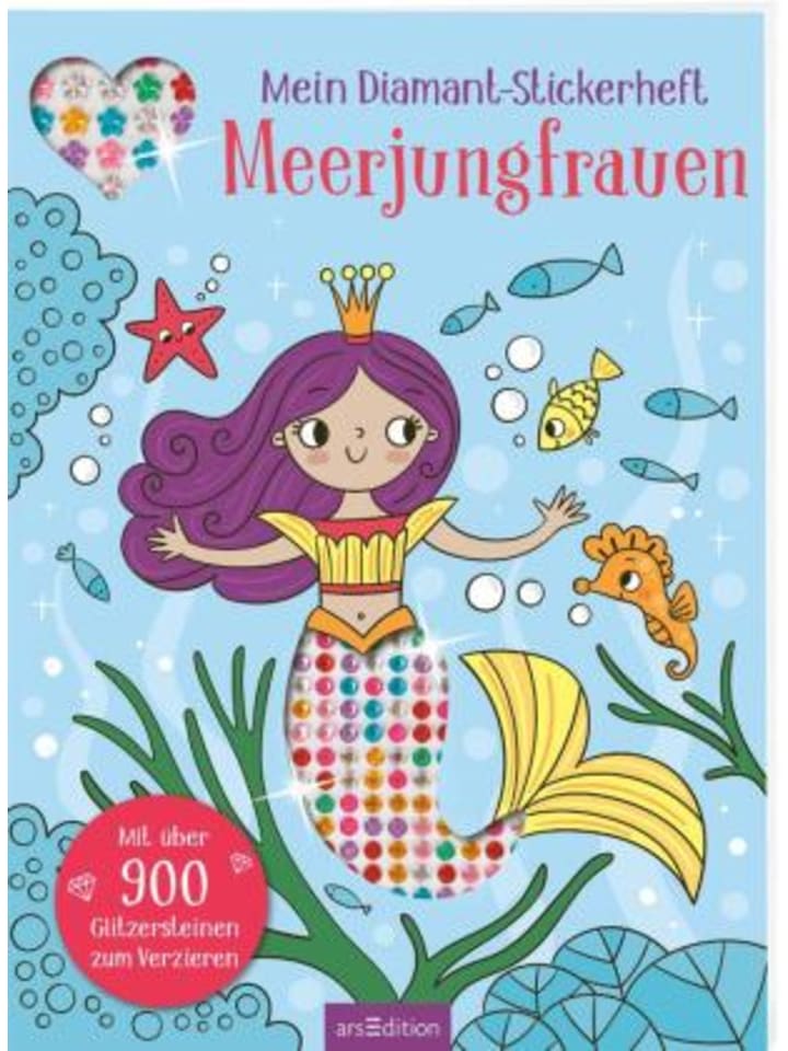 ars edition Buch - Mein Diamant-Stickerheft - Meerjungfrauen günstig kaufen onesize