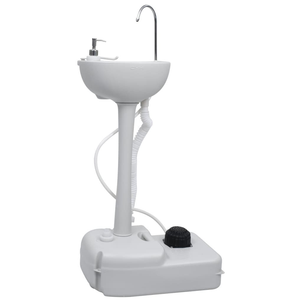 vidaXL Campingtoilette Tragbare Campingtoilette mit Waschbecken