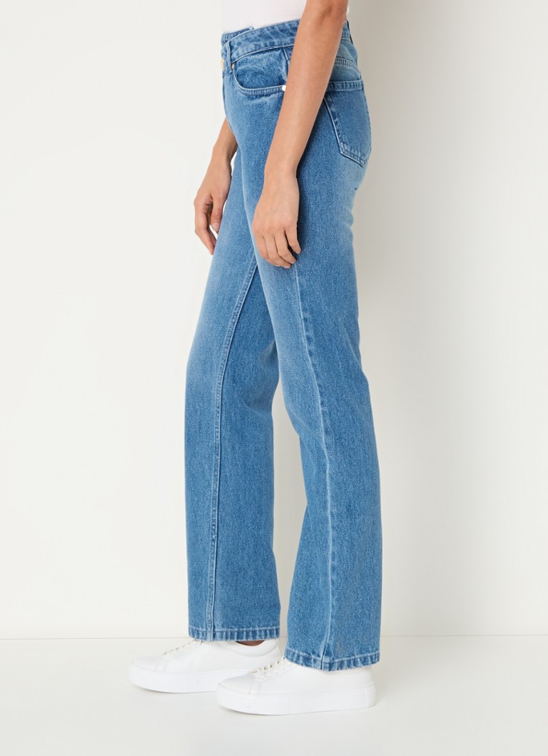 Jean NIKKIE Darien taille haute, coupe droite, délavage moyen