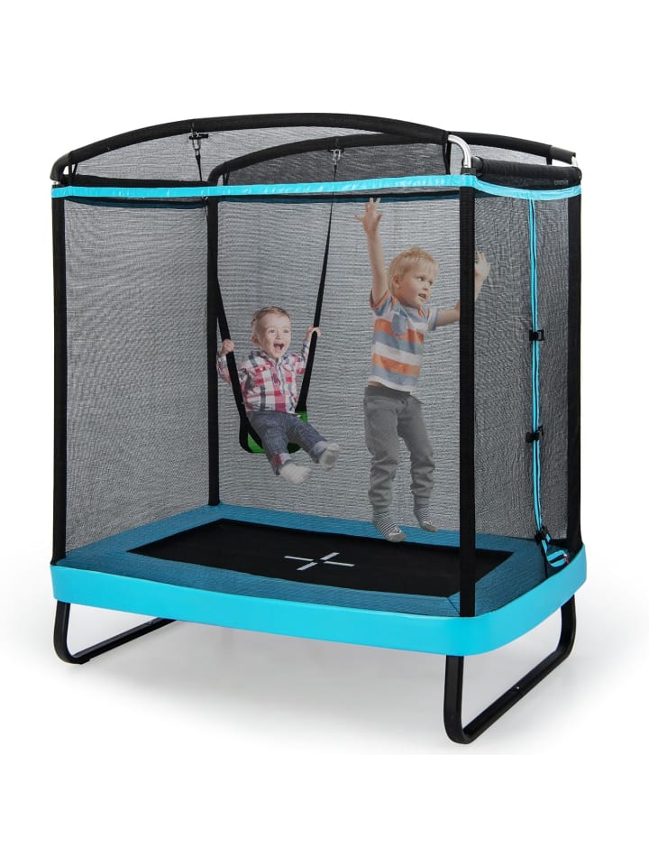 COSTWAY 2 in 1 Trampolin in Blau günstig kaufen 210 cm