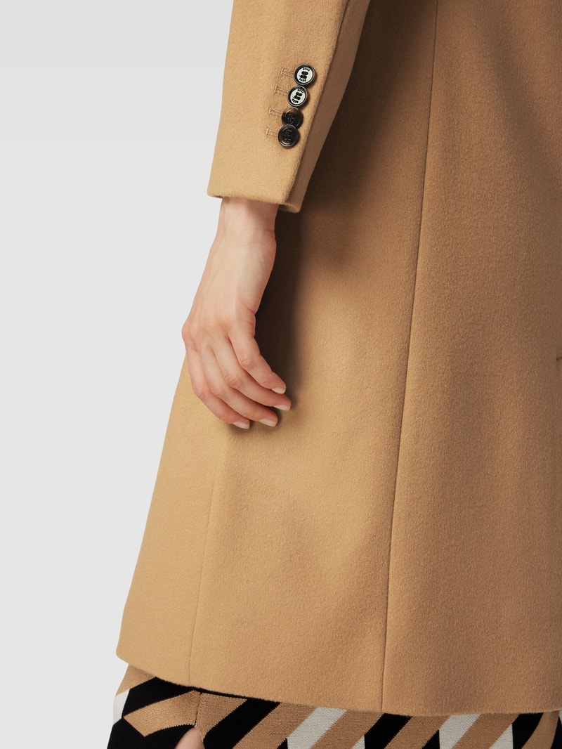 Wollmantel mit Knopfleiste Modell 'Catara' in camel