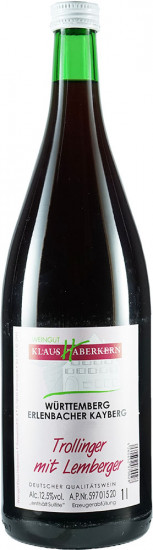 2019 Trollinger mit Lemberger halbtrocken 1,0 L - Weingut Klaus Haberkern