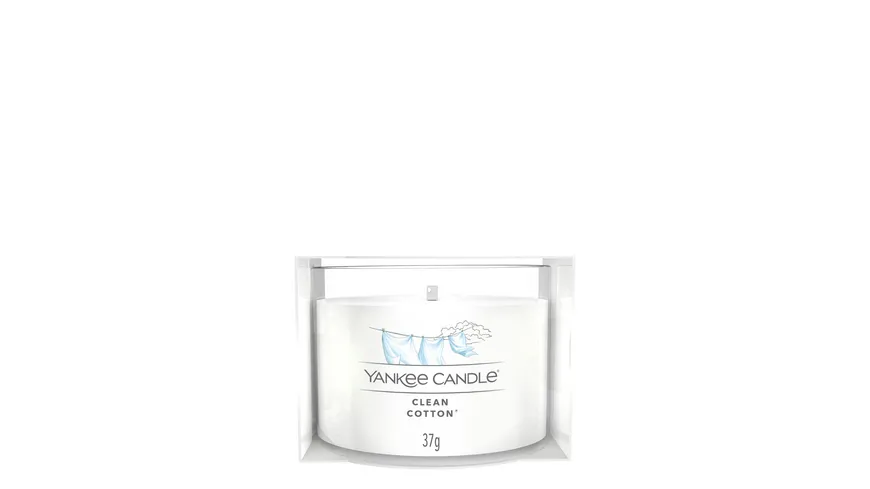 Yankee Candle Votivglas Clean Cotton weiß
