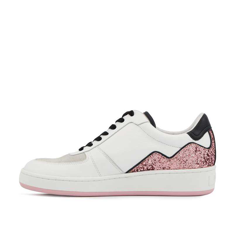 Baskets en cuir Loulou blanc rose gold