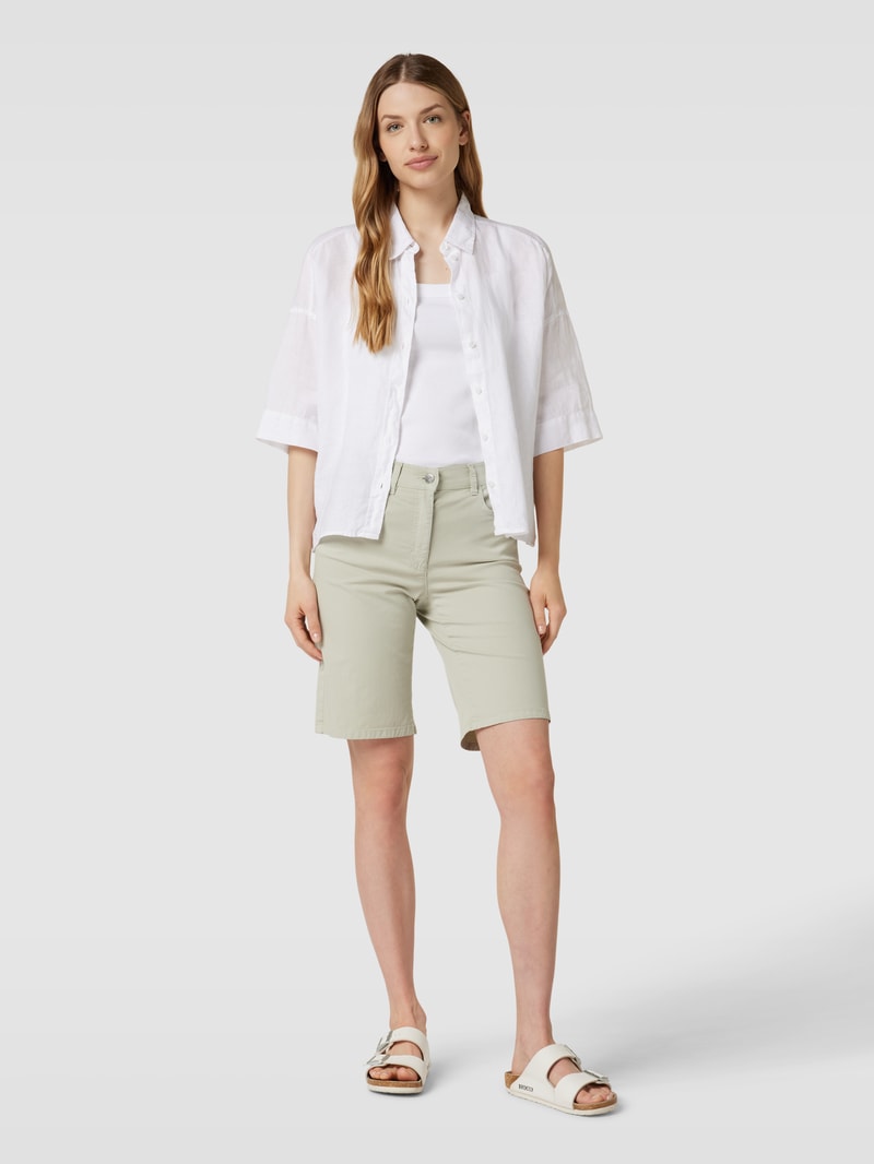 Bermudas im 5-Pocket-Design Modell 'GRETA' in grün