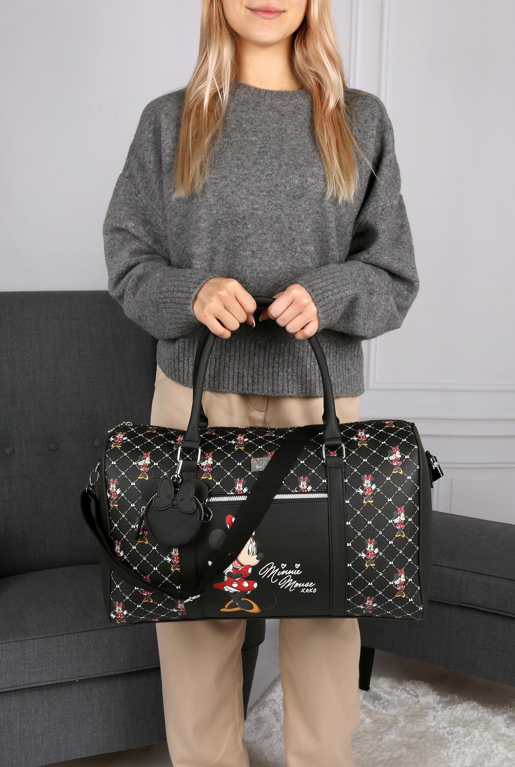 Sarcia.eu Reisetasche Minnie Mouse  schwarze Reisetasche 45x28x19cm