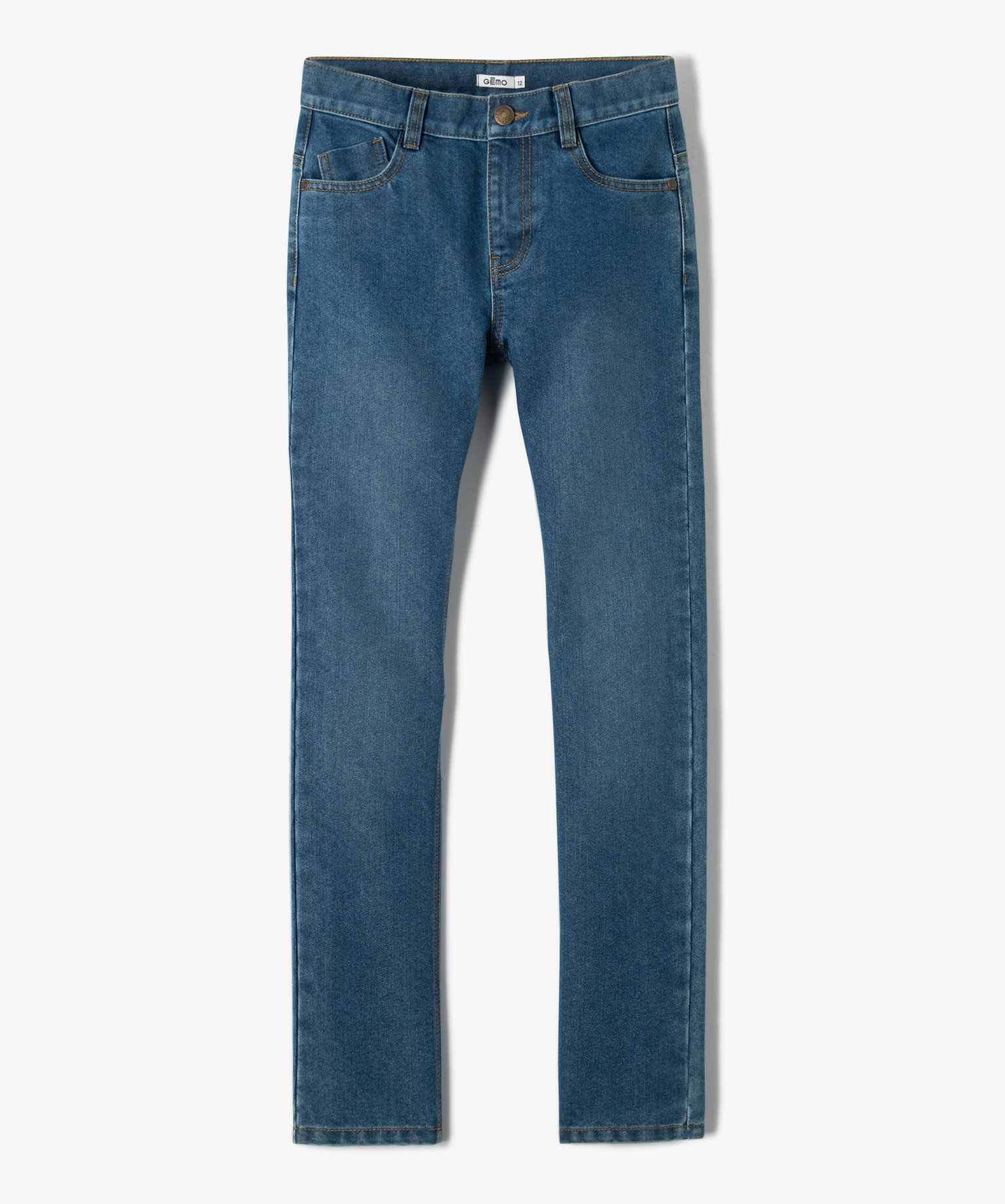 Jean Garçon coupe Regular bleu fonce | GEMO
