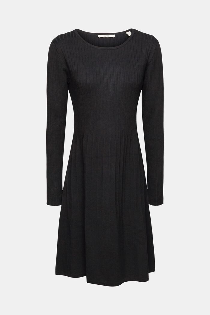 Strickkleid mit Plisseefalten