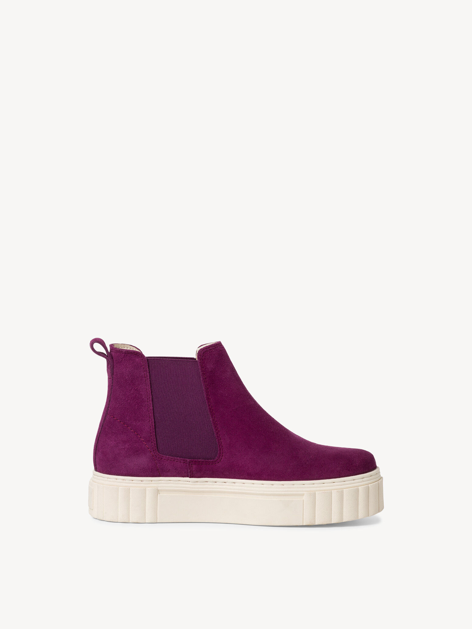 Bottine Chelsea en cuir - mauve