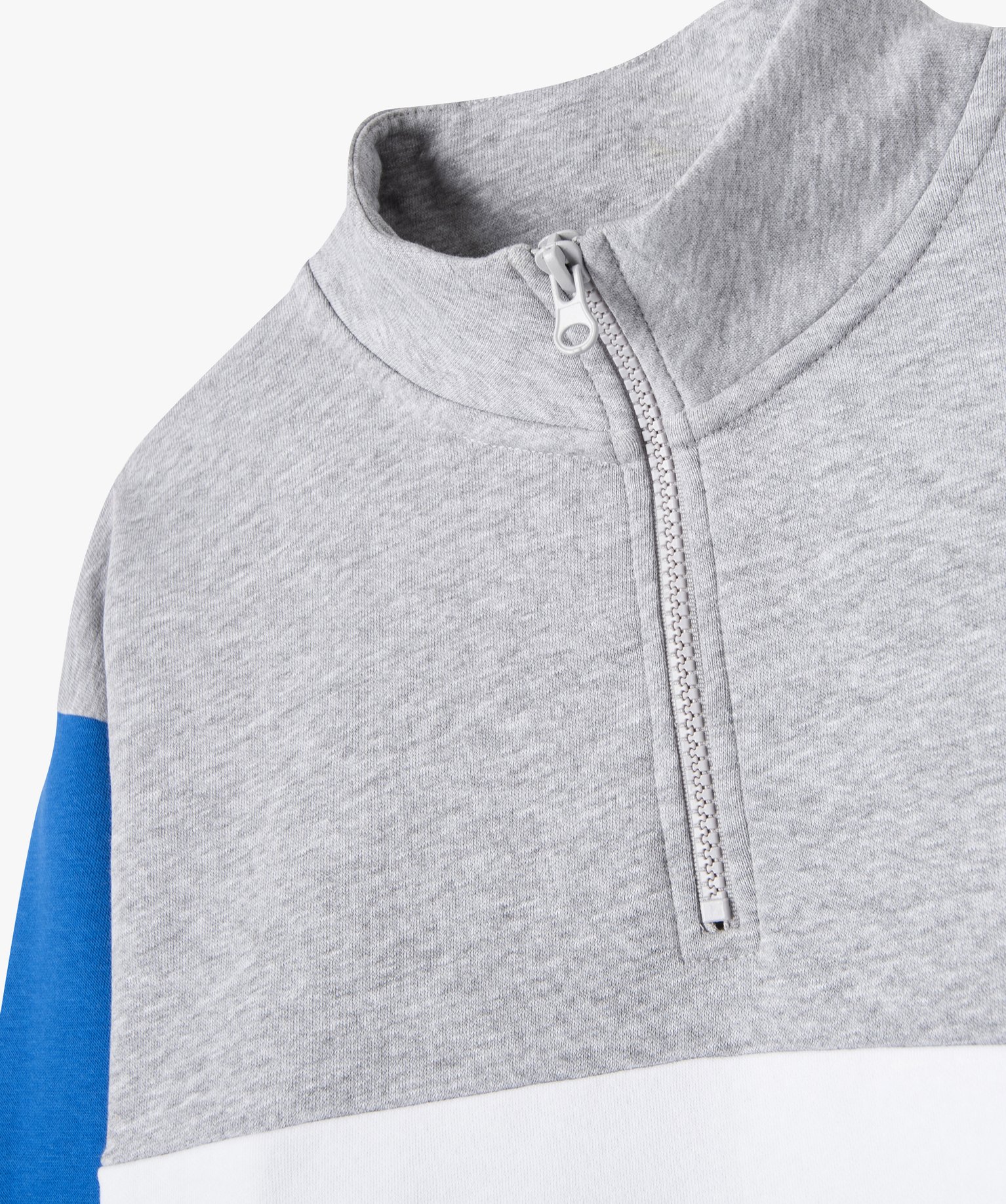 Sweat molletonné avec col zippé Garçon gris | GEMO