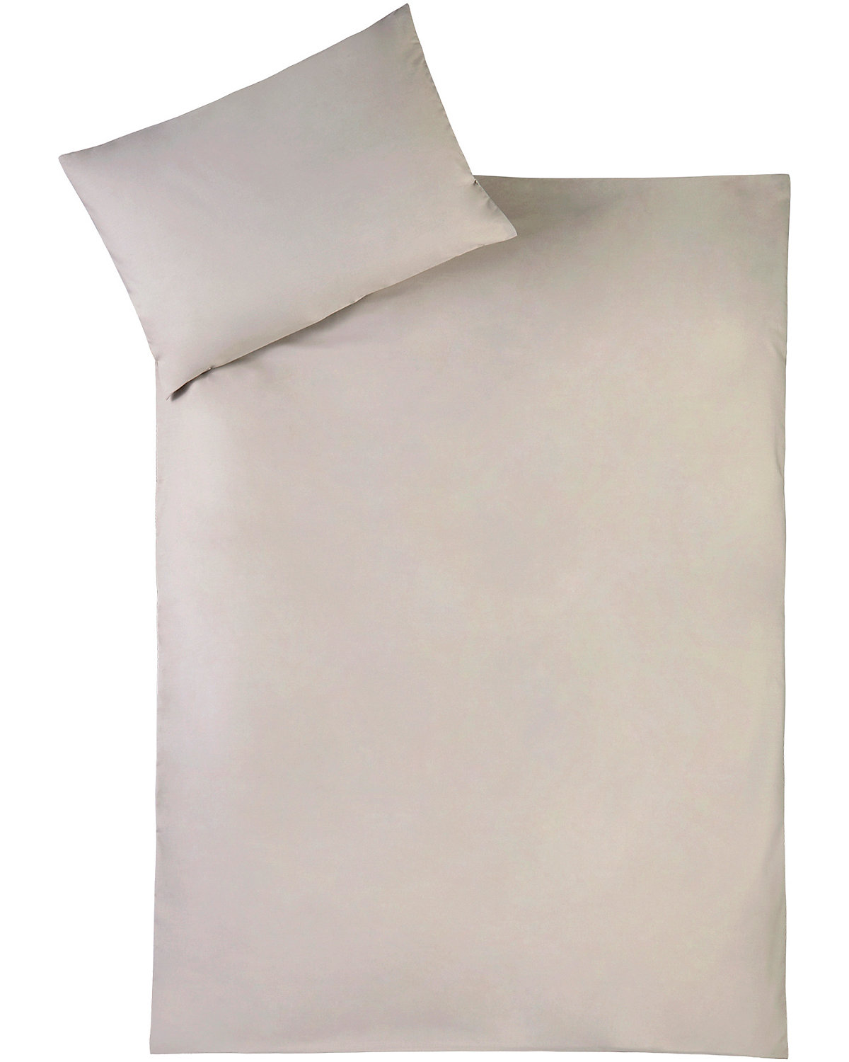 Bettwäsche uni taupe, 100 x 135 cm