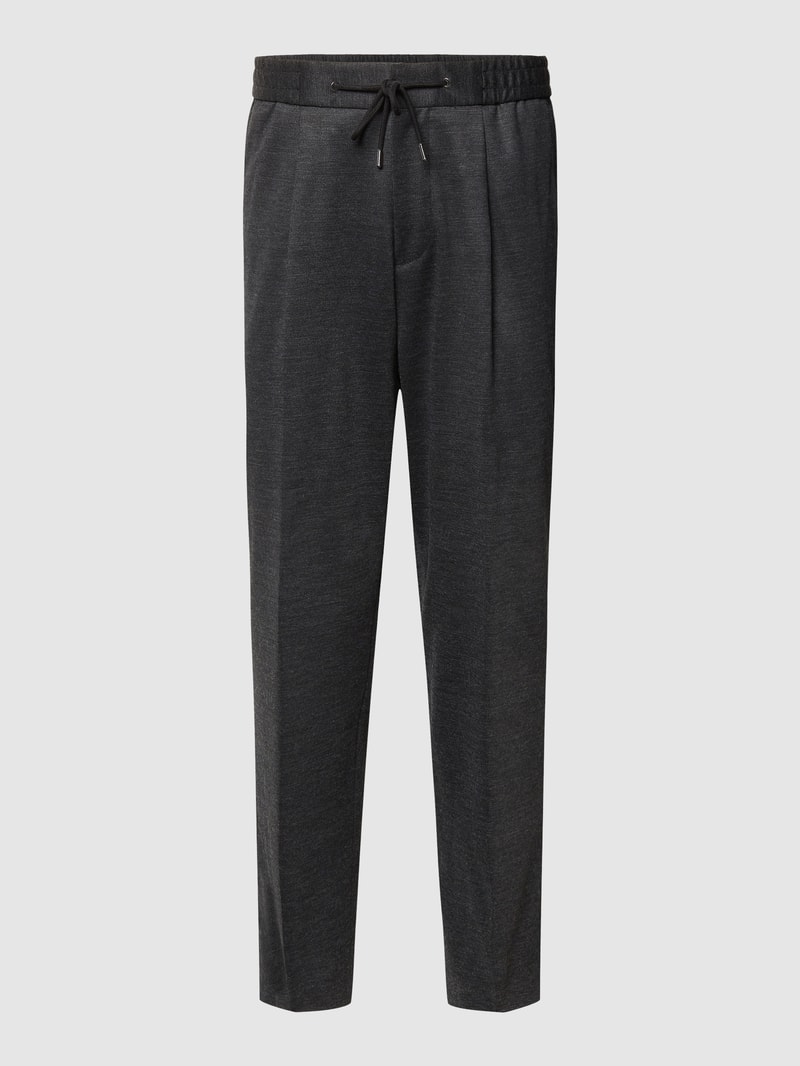 Lounge-Hose mit Schurwoll-Anteil Modell 'Perin' in anthrazit
