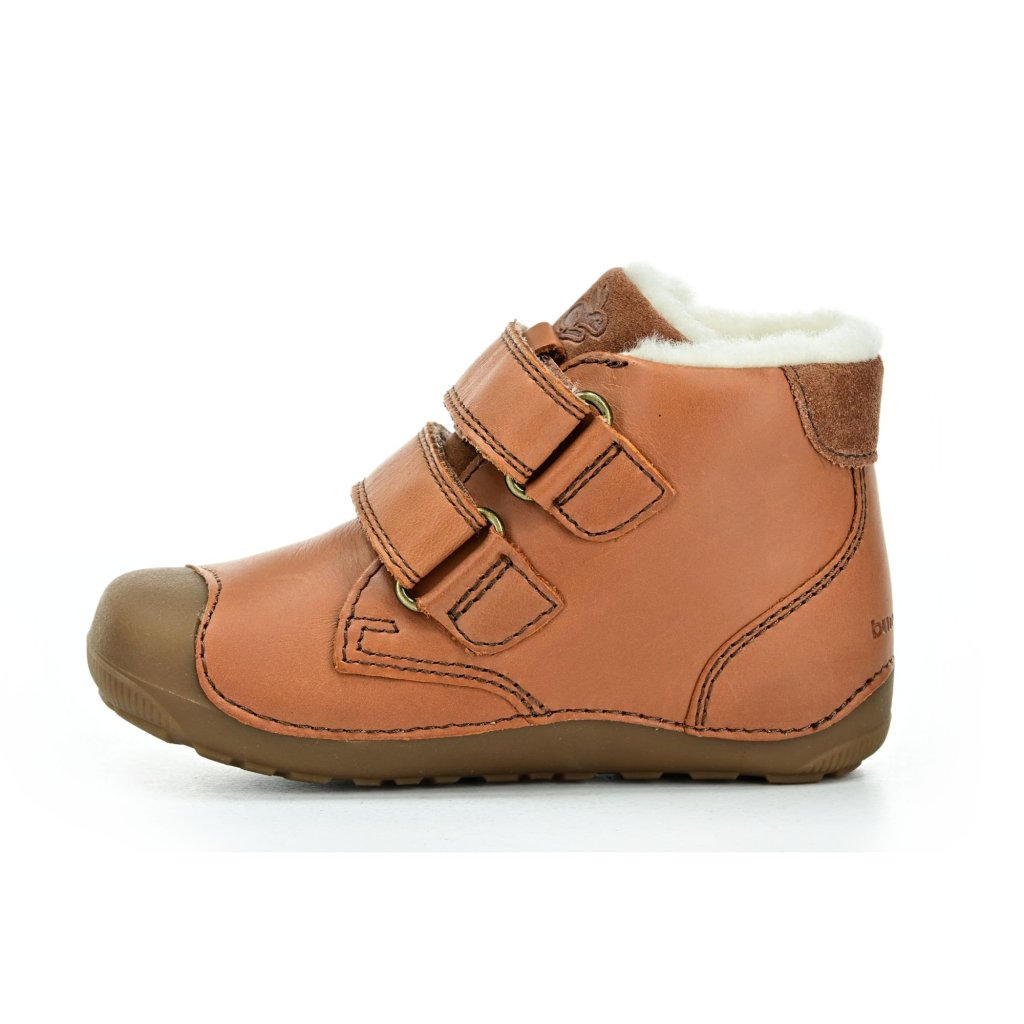 Bundgaard Petit Mid Winter Strap Cognac WS hellbraune Barfuß-Stiefeletten