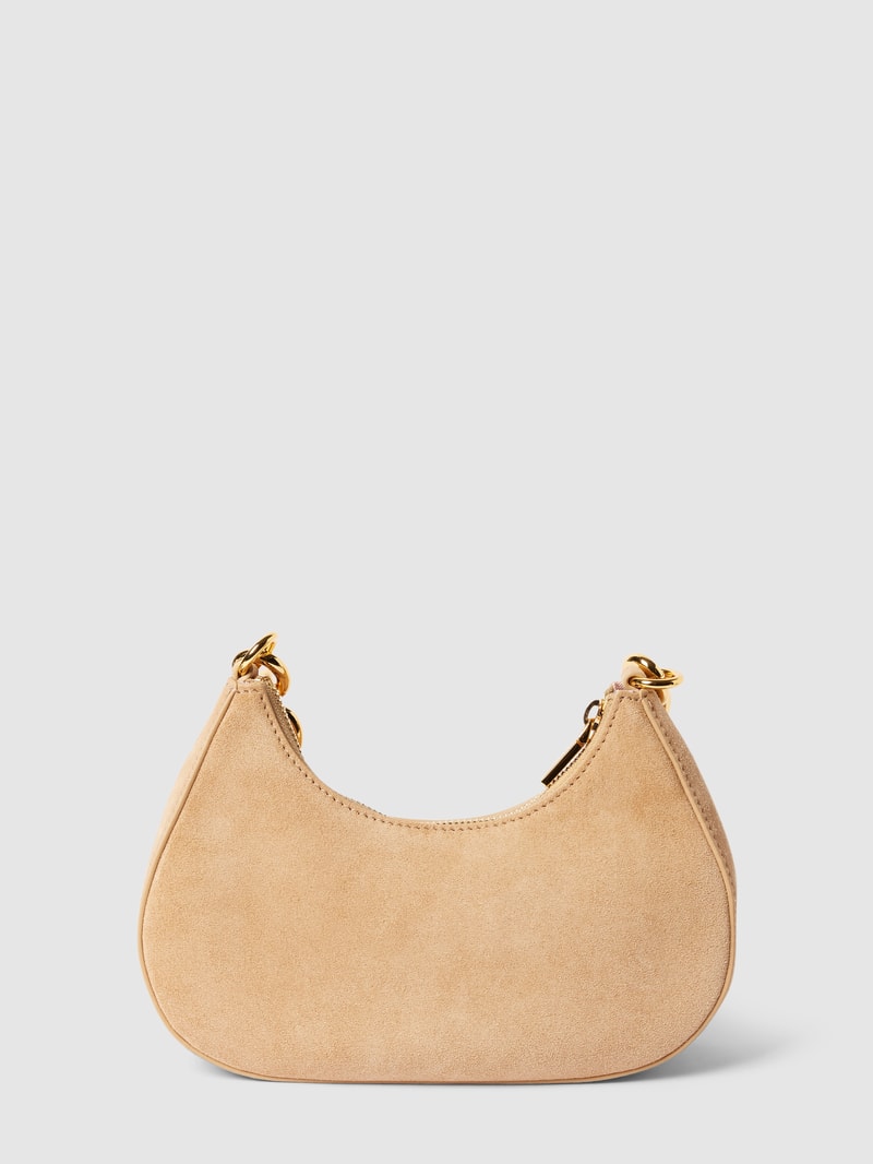 Umhängetasche mit Label-Applikation Modell 'CARRIE CHAIN' in beige