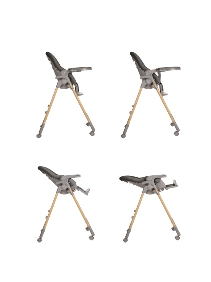 Kikkaboo Kinderhochstuhl Olive Räder in grau günstig kaufen onesize