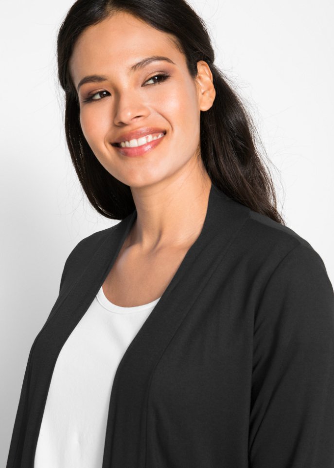Leichte Long-Shirtjacke, langarm