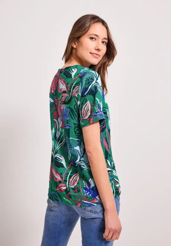 CECIL Print Leinenbluse