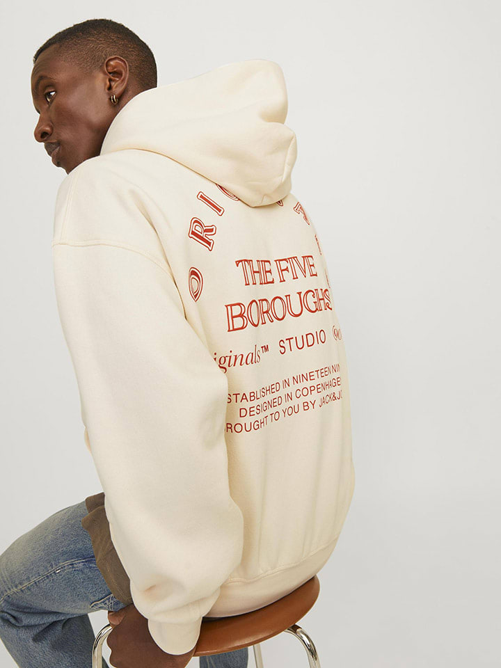 Jack & Jones Hoodie in Creme günstig kaufen