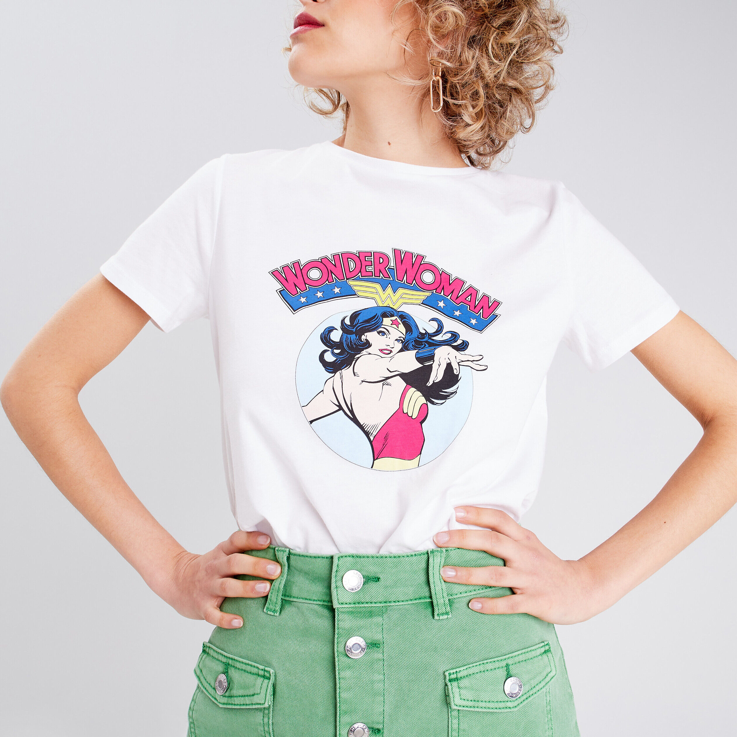 T-shirt Wonder Woman ecru femme | Cache Cache
