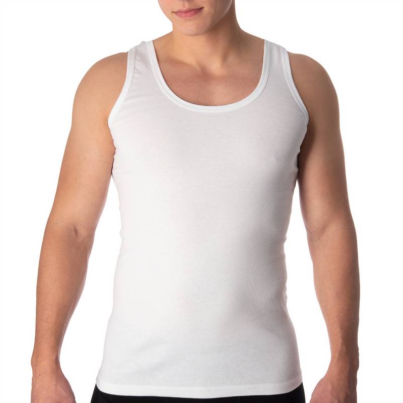 Black Snake 2 Pack Achsel Feinripp Shirt Unterhemd Herren