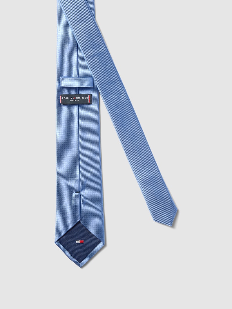 Krawatte aus Seide (7 cm) Modell 'RIB SOLID' in bleu
