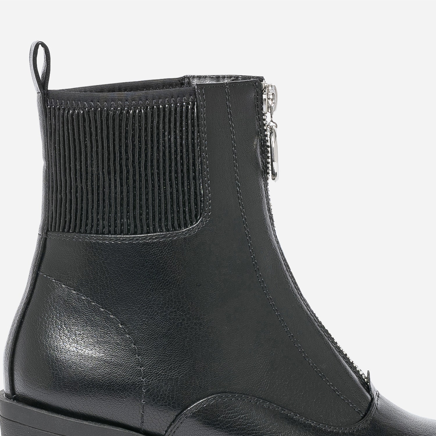 Boots TEXTO noir zippé à talon
