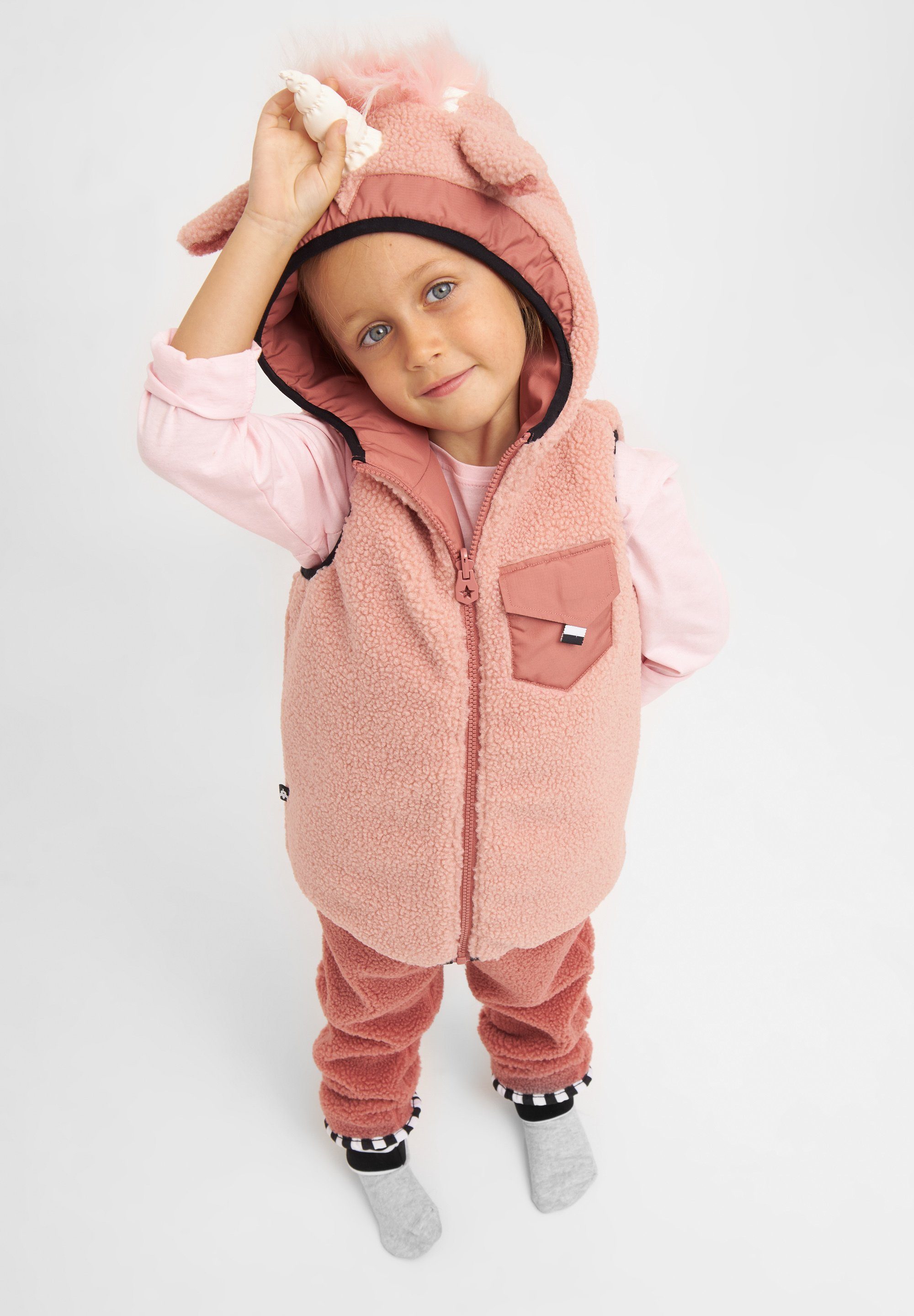 WeeDo Funktionsweste UNIDO Teddy-Fleece und wasserdichter Ripstop aus recyceltem Material