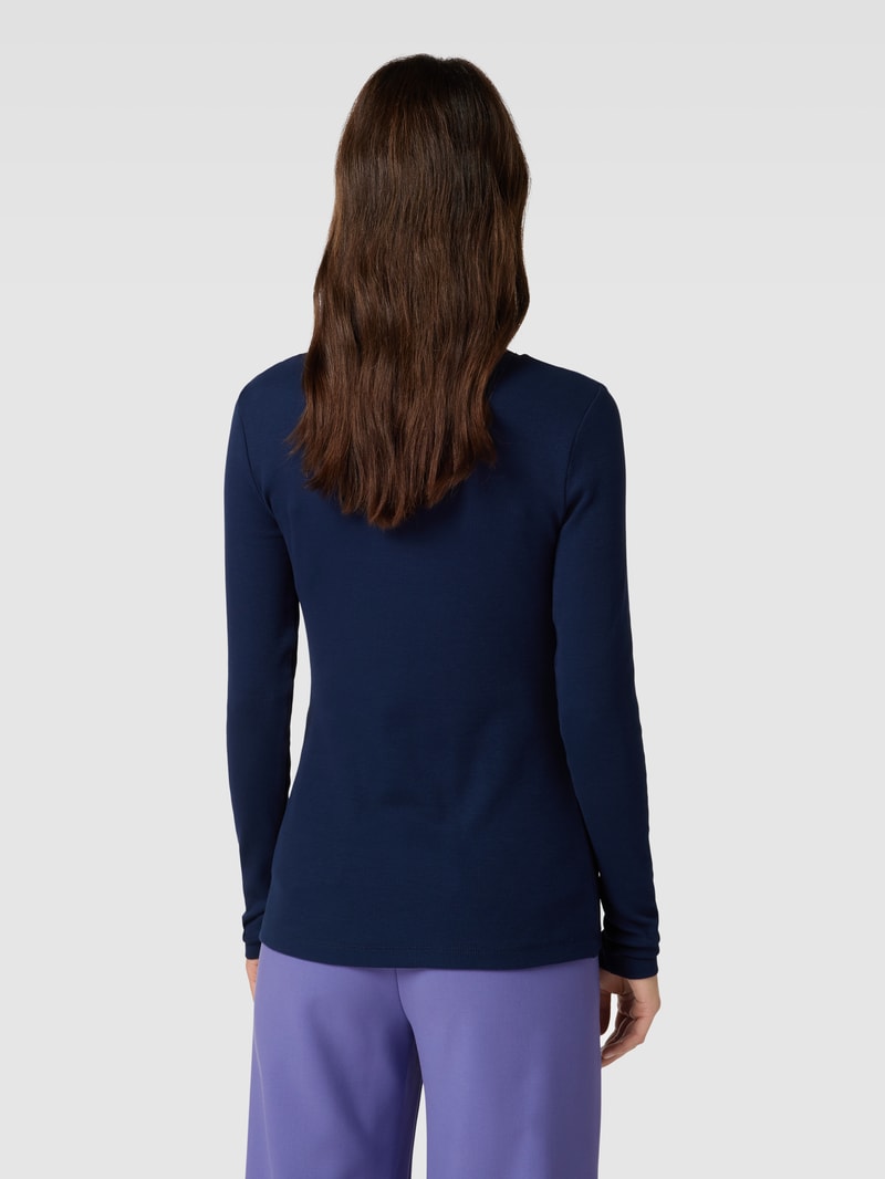 Longsleeve mit Rundhalsausschnitt in dunkelblau