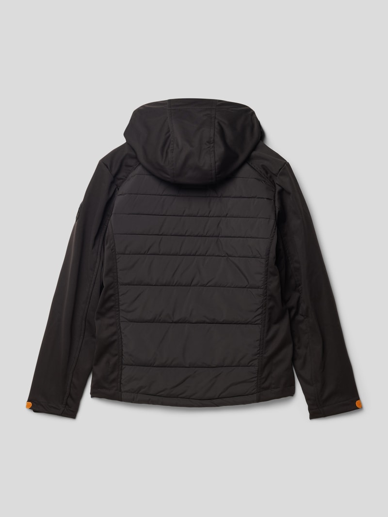 Steppjacke mit Reißverschlusstaschen in schwarz