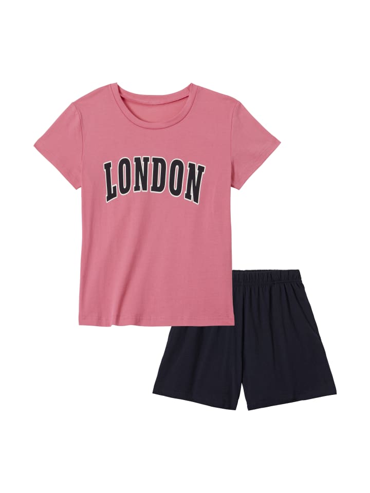 Petite Fleur Kids Pyjama in rose / navy günstig kaufen 146/152