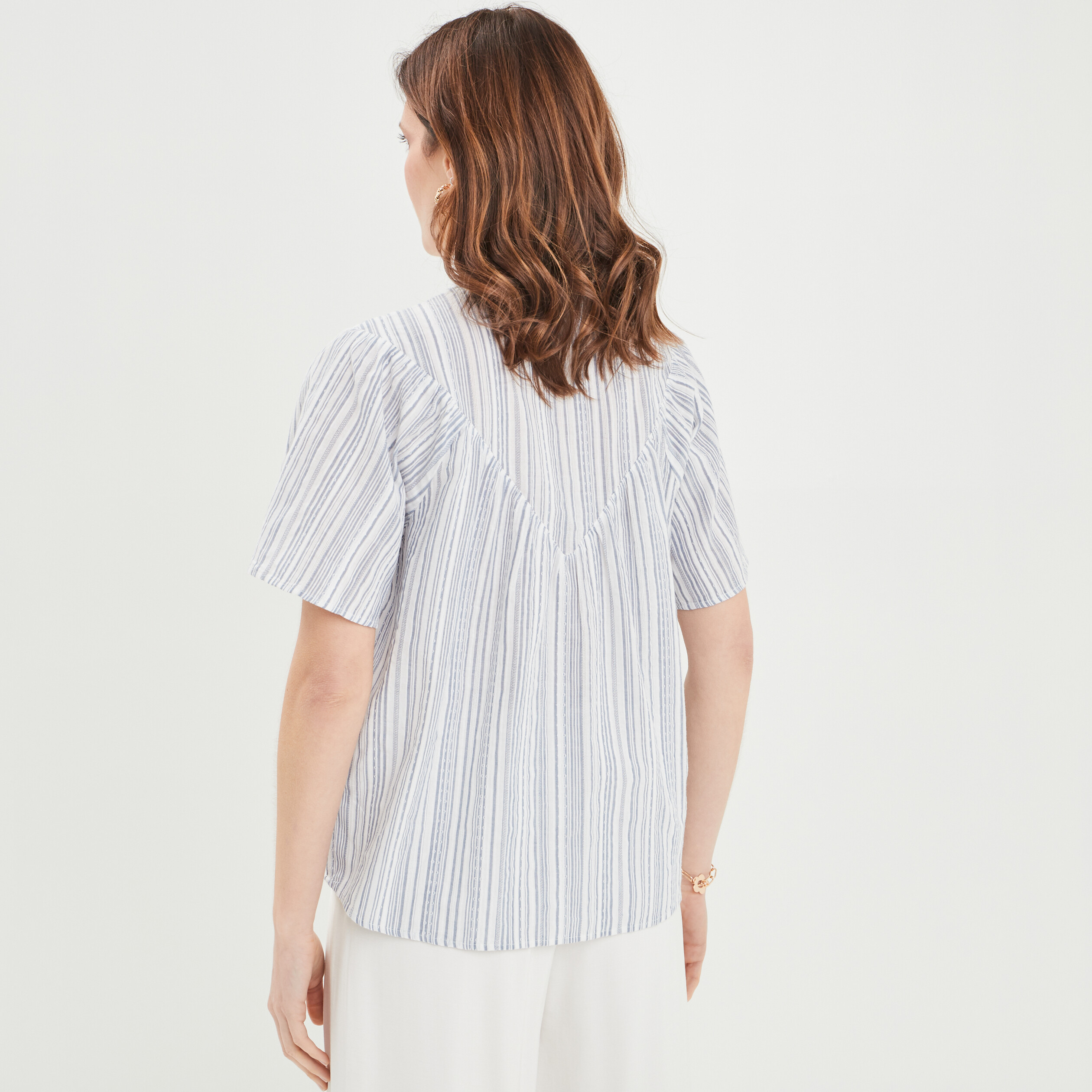 Blouse manches courtes Creeks ecru femme | La Halle