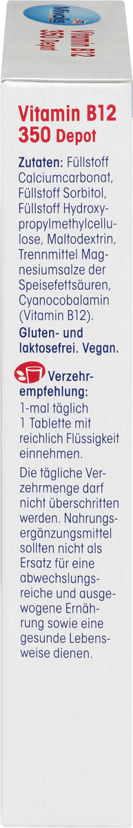 Vitamin B12 350 Depot, 30 Mini-Tabletten, 6 g