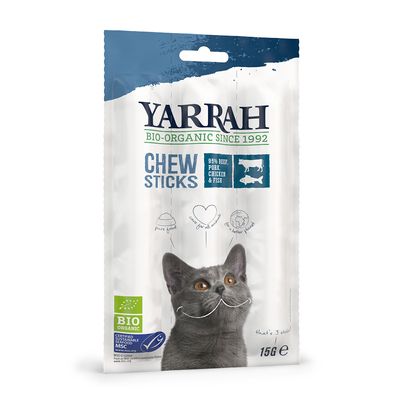 Yarrah Bio Katzensnack Kaustangen mit Fisch