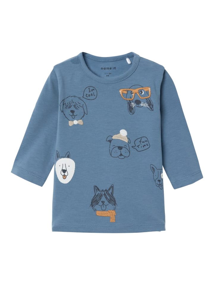 name it Jungen Longsleeve bedruckt in Blau günstig kaufen