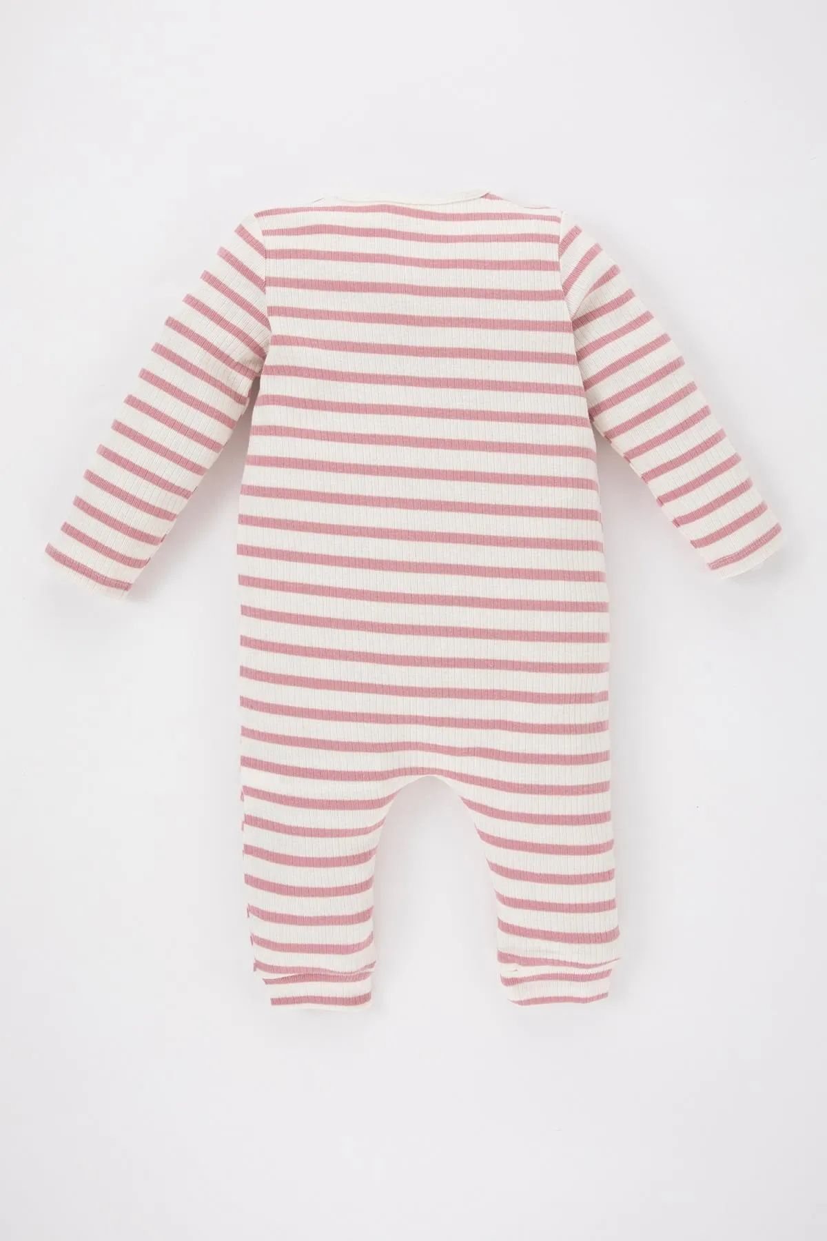 DeFacto  Baby-Overall für Neugeborene, langärmelig, gestreift, gerippt, Camisole