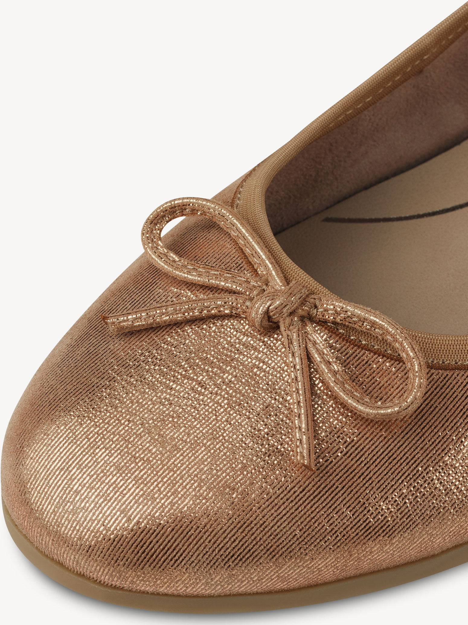 Ballerine en cuir - métallique