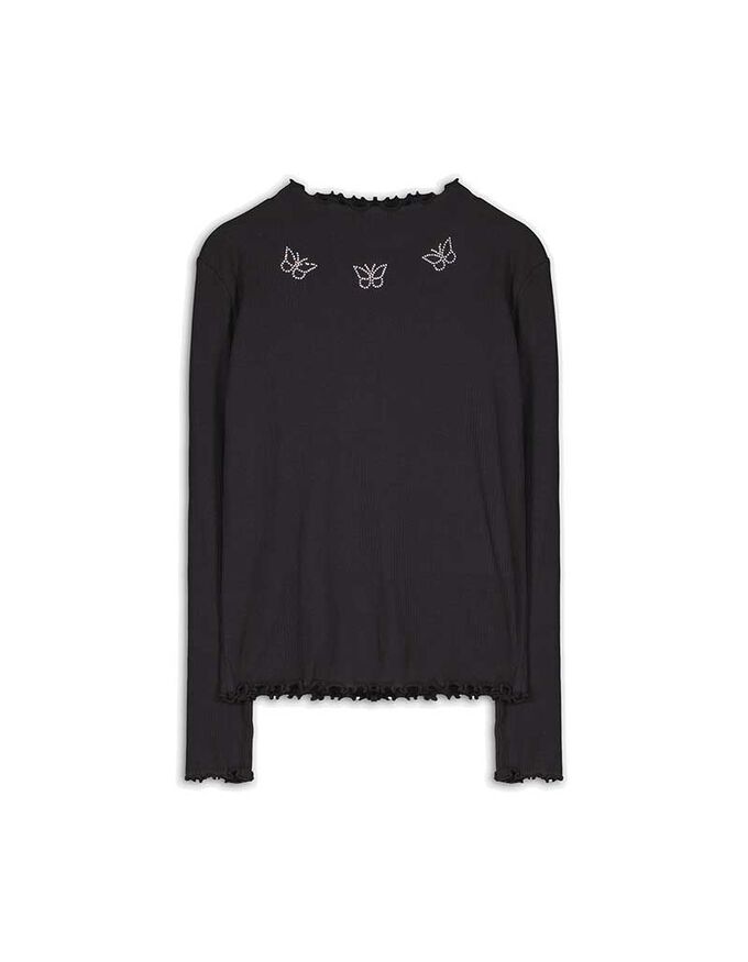 Langarmshirt - Ziersteine
