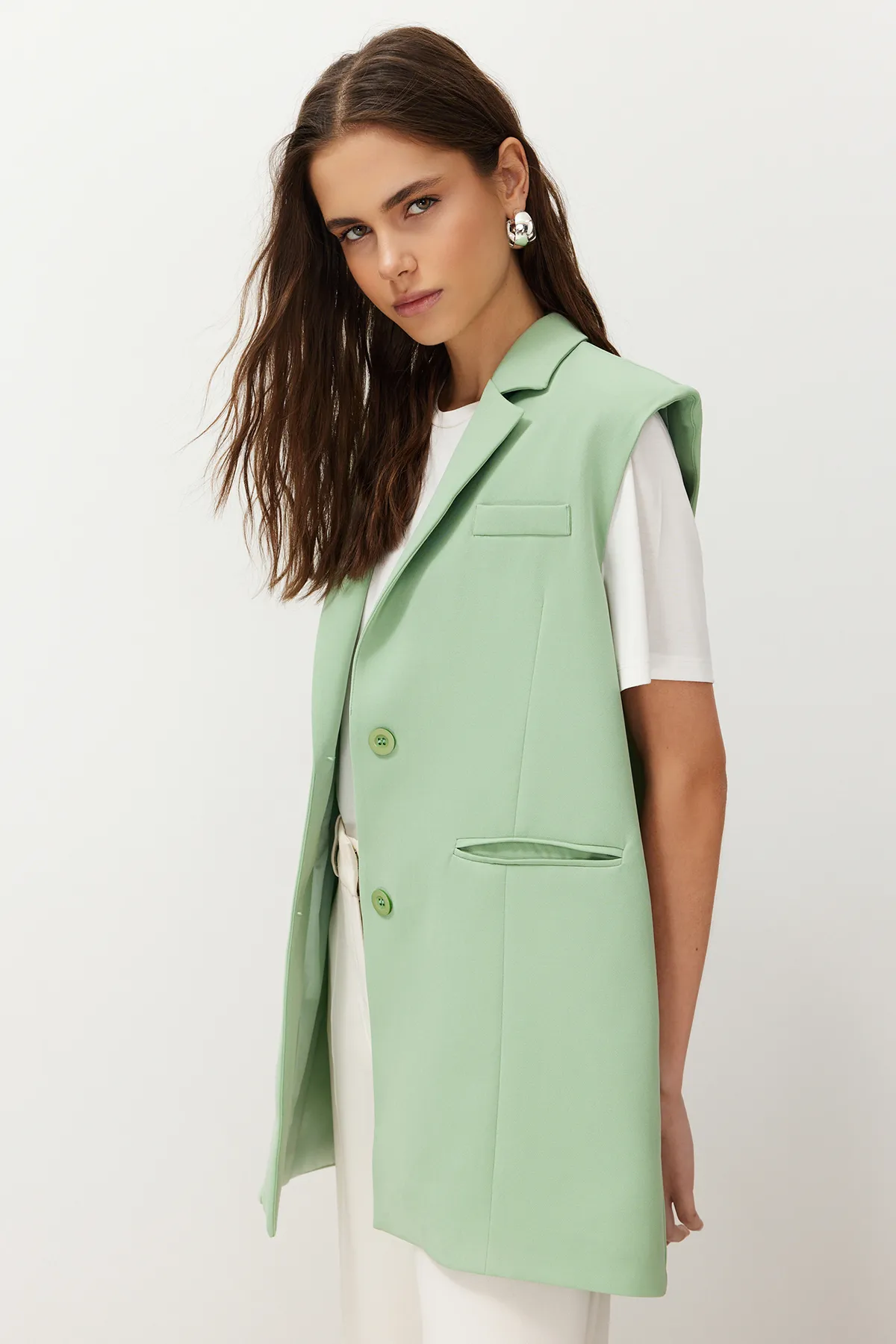 Trendyol Modest  Mint Regular Finike Leinwandbindung TCTSS23YL00022