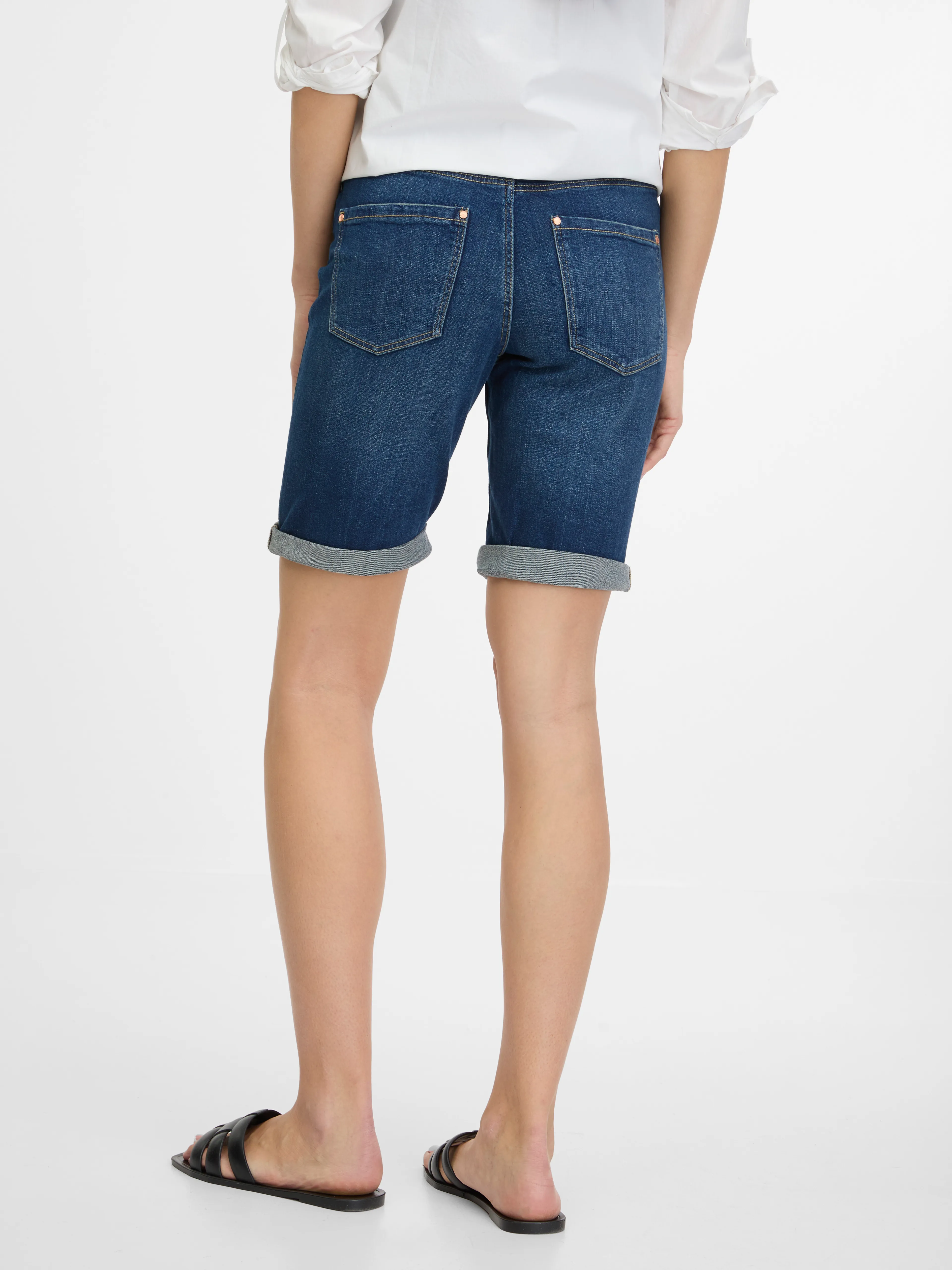 Dunkelblaue Denim-Shorts Damen ORSAY
