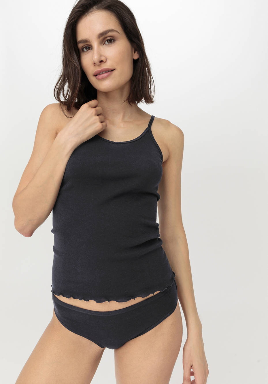 Spaghetti-Top mit V-Neck im 2-er Pack
