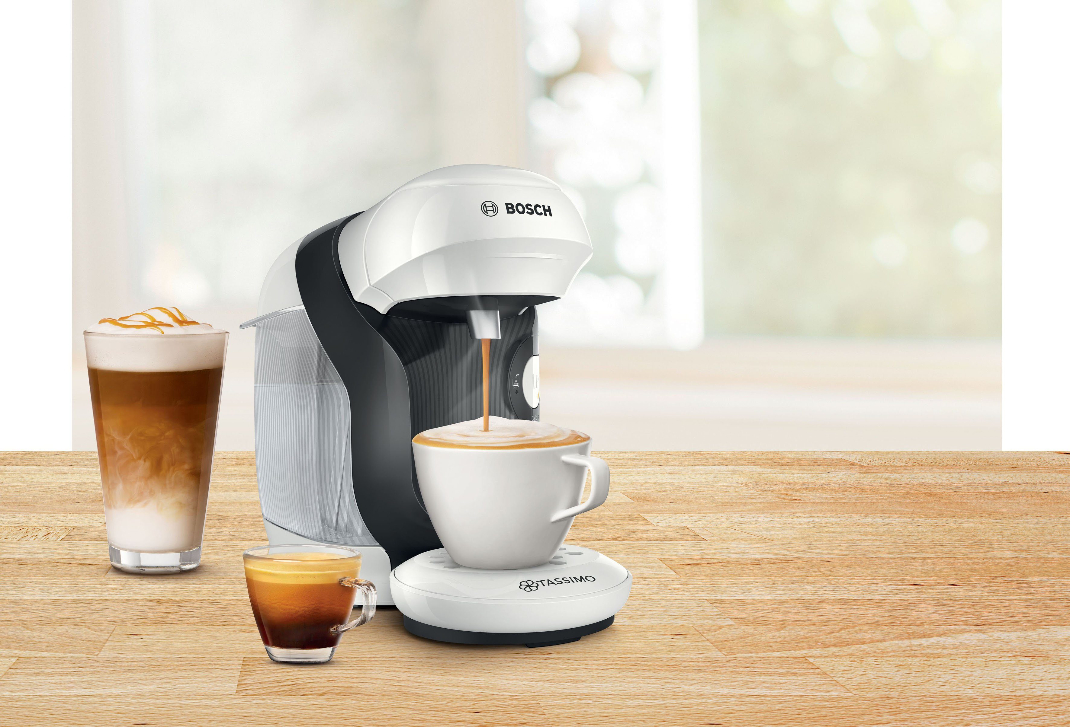 TASSIMO Kapselmaschine STYLE TAS1104, 1400 W, vollautomatisch, geeignet für alle Tassen, platzsparend