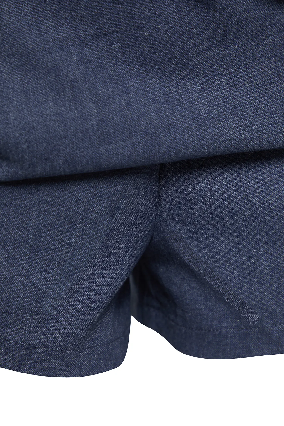 Trendyol Collection  Blauer Minirock aus gewebtem Leinengemisch TBESS21ET0124