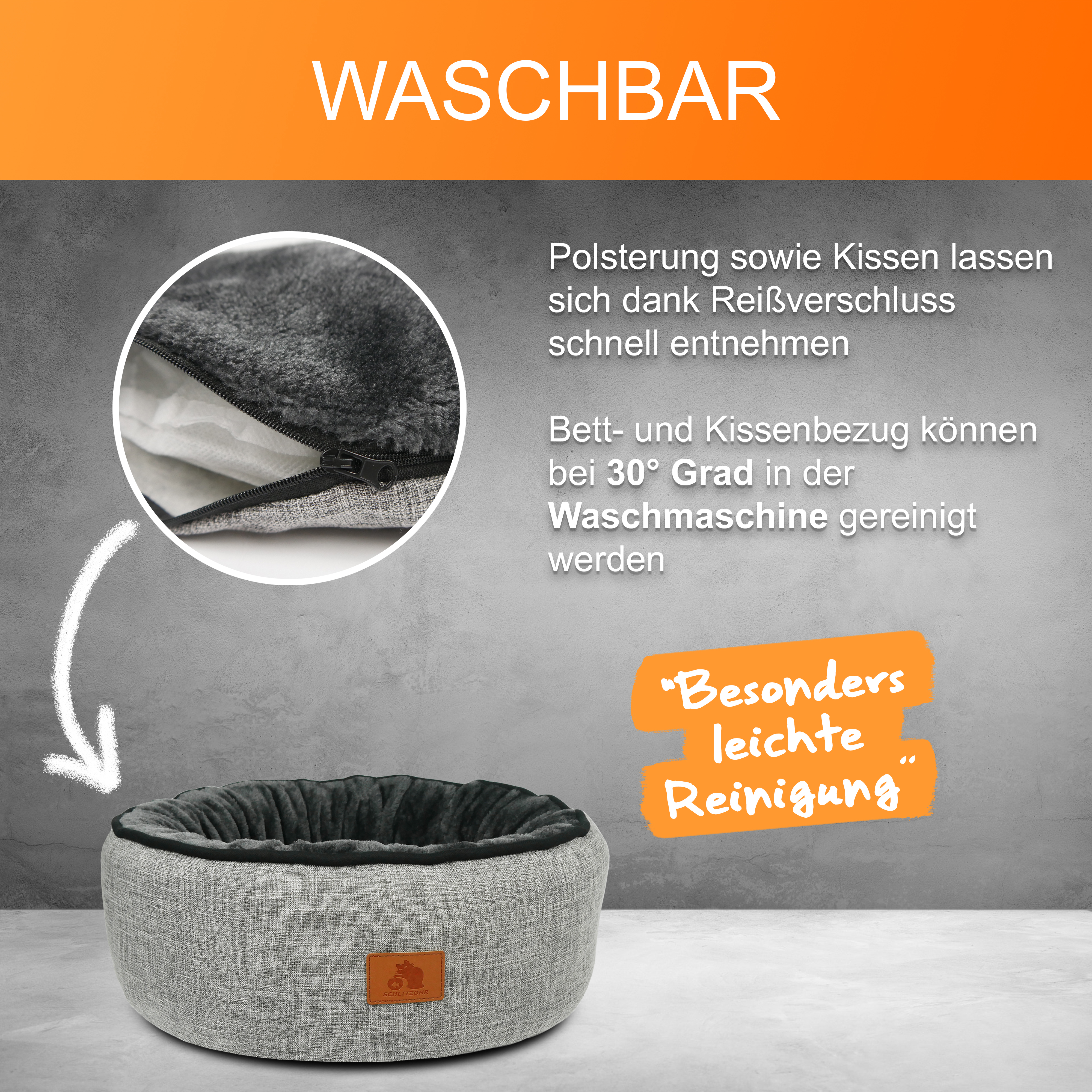 Schlitzohr Hundebetten Schlitzohr Donut Katzenbett Sissy rund