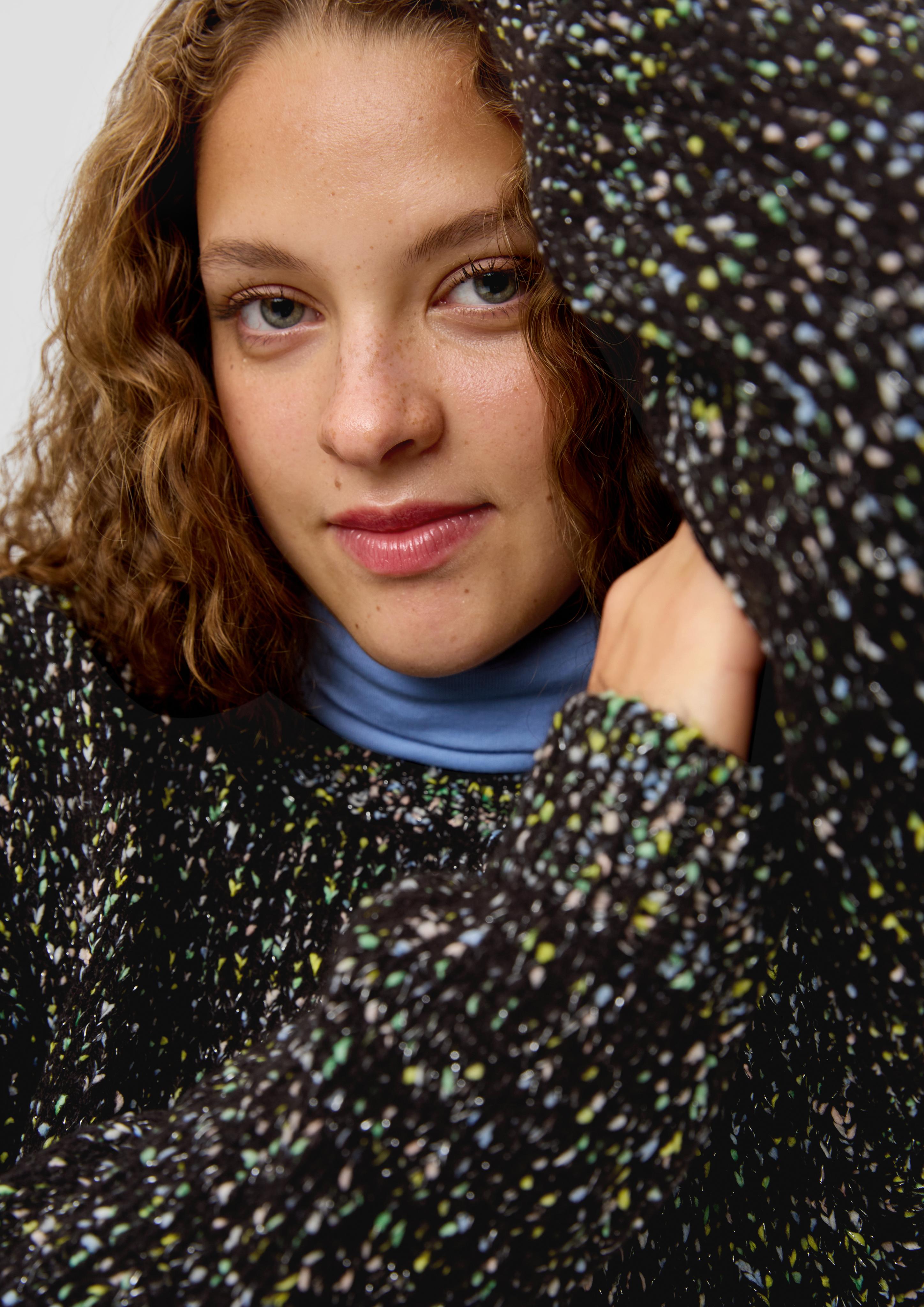 Mehrfarbiger Strickpullover mit Glitzergarn  2138120-99W0
