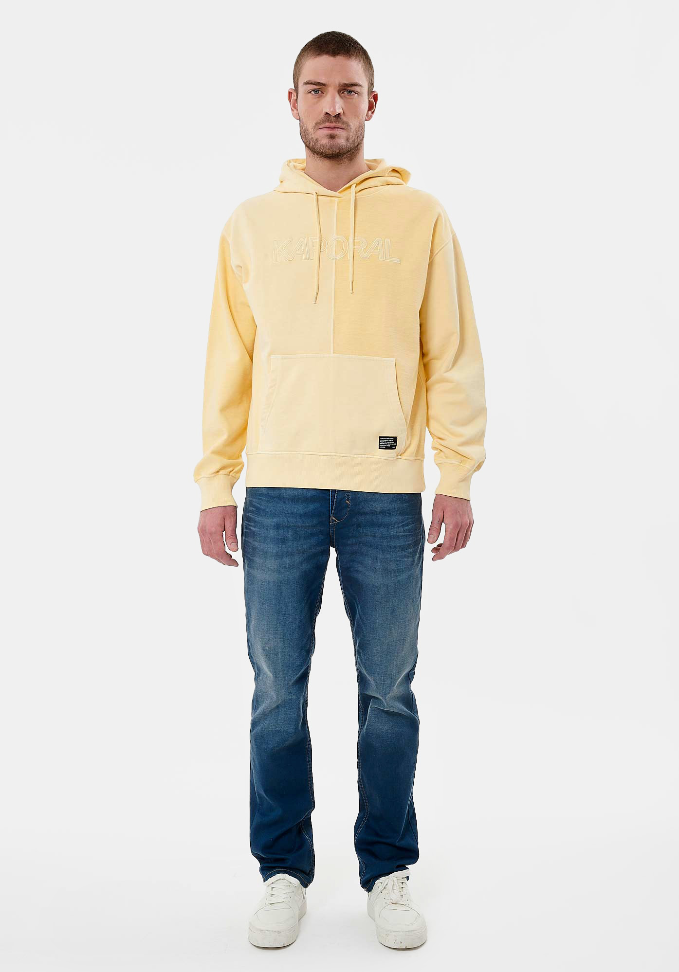 CAZZI  Sweat jaune Homme en 100% coton