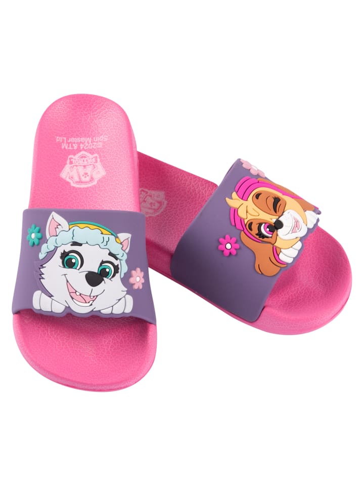 Paw Patrol Paw Patrol Badelatschen Skye und Everest Badeschlappen Badesandalen in pink günstig kaufen