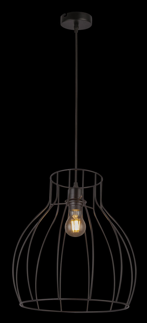 Globo Lighting - MINA - Hängeleuchte Metall schwarz, 1x E27